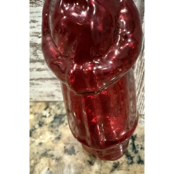 Vintage Ruby Red Mercury Glass Santa 5” Beautiful Santa Claus Figure - Picture 6 of 8